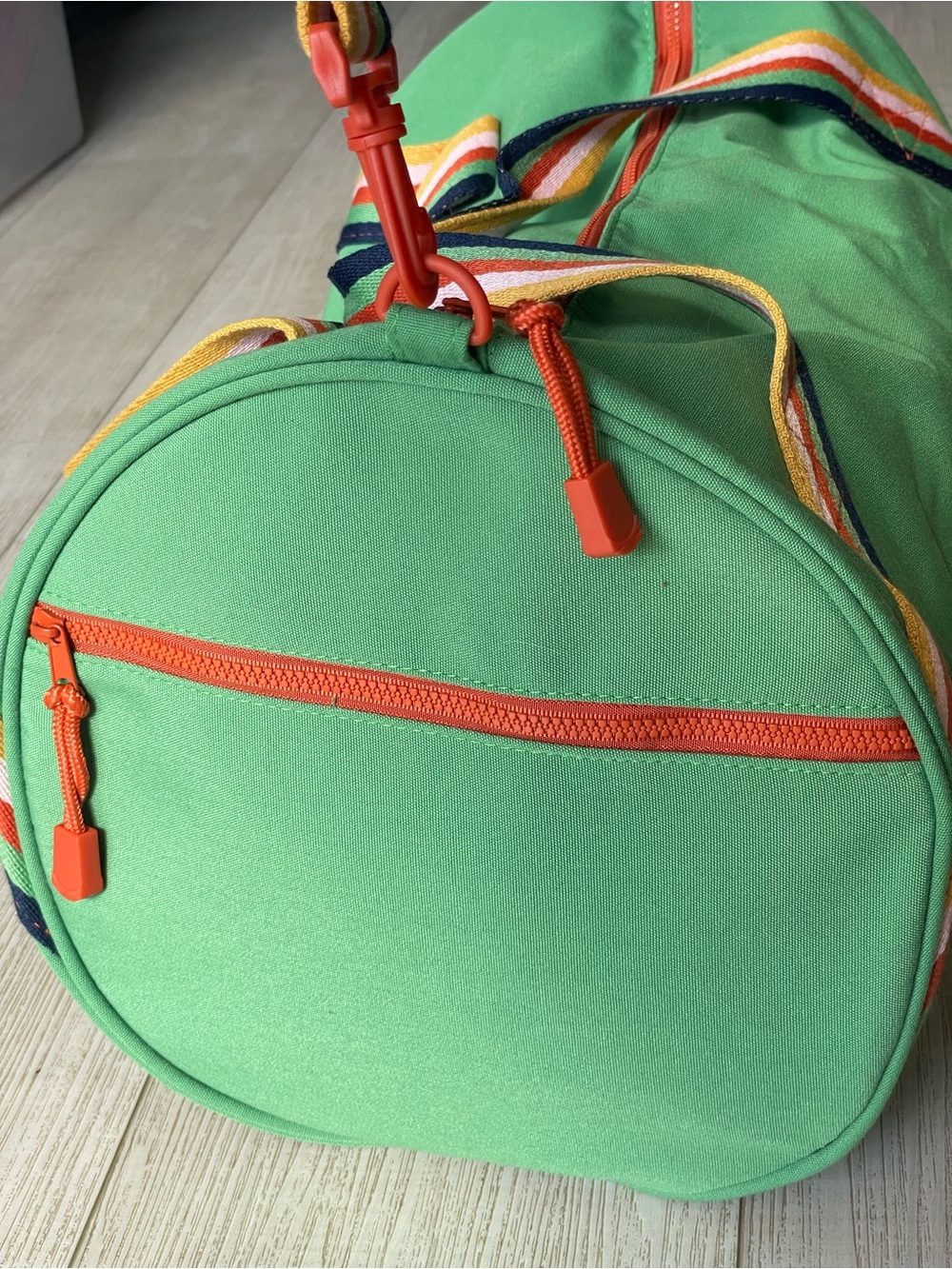 wild fable Green Canvas Duffle Bag with Multicolor Straps - Picture 2 of 8